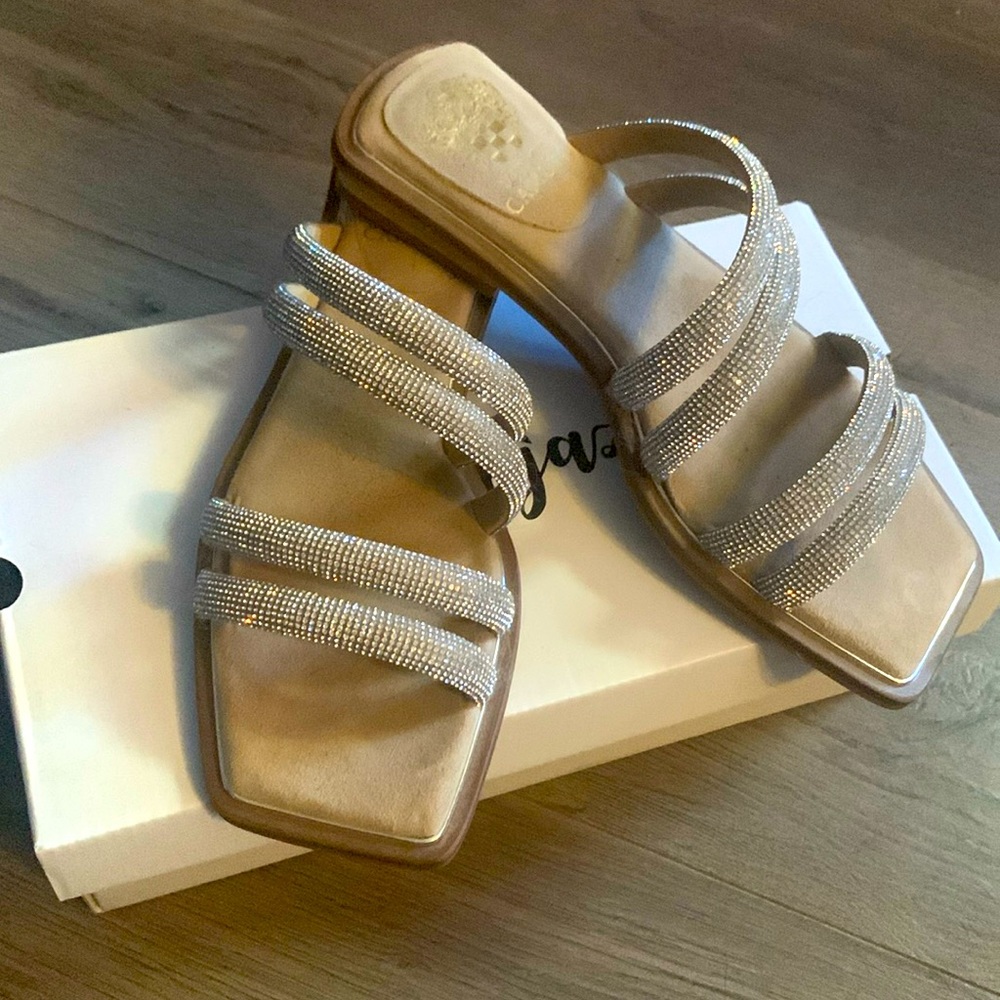 Vince Camuto sparkly flats luxury brand